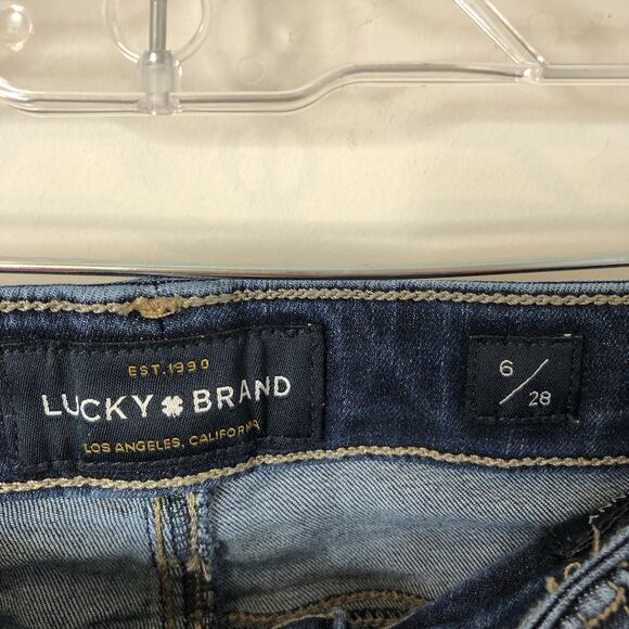 Lucky Brand Women's Lolita Super Skinny Mid-Rise Frayed Hem Jeans Size 6/28 - Picture 4 of 10